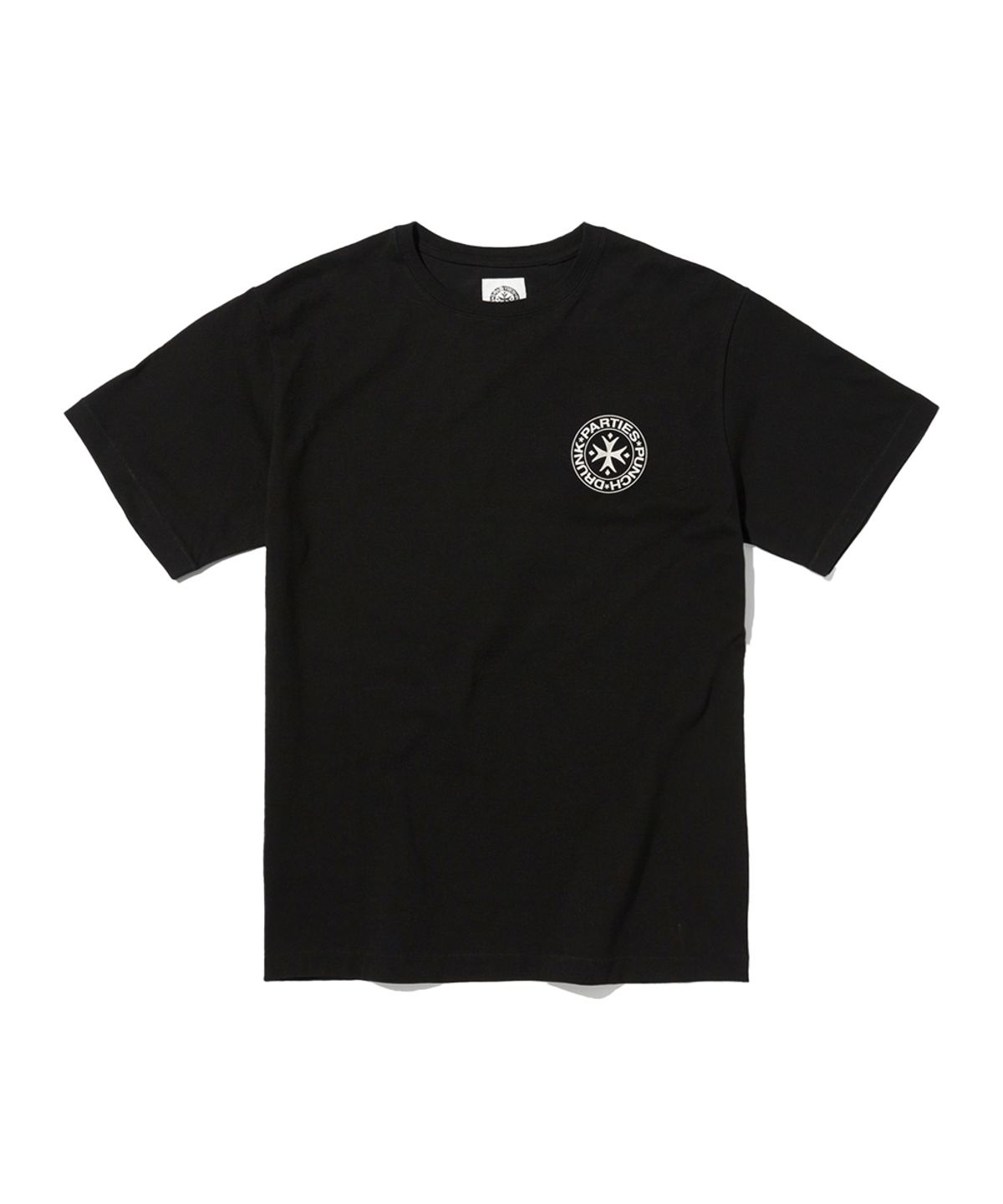 펀치드렁크파티즈(PUNCH DRUNK PARTIES) Circle Logo Narrow Tee (BLACK)