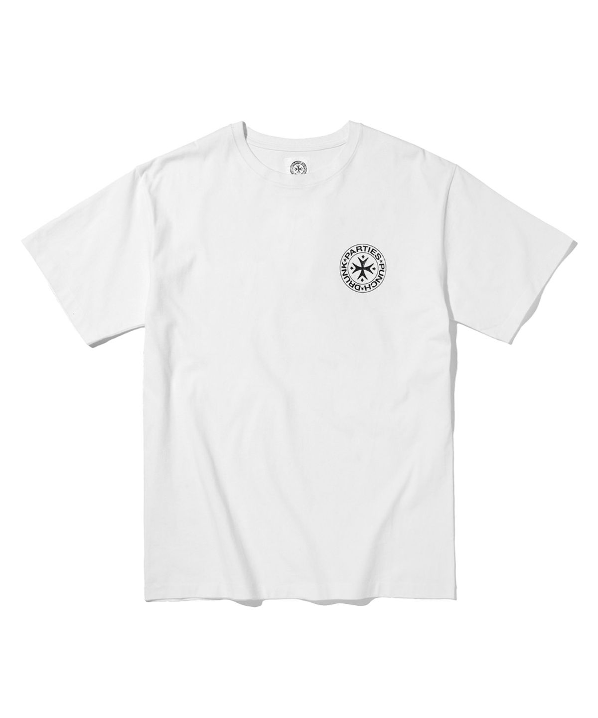 펀치드렁크파티즈(PUNCH DRUNK PARTIES) Circle Logo Narrow Tee (WHITE)
