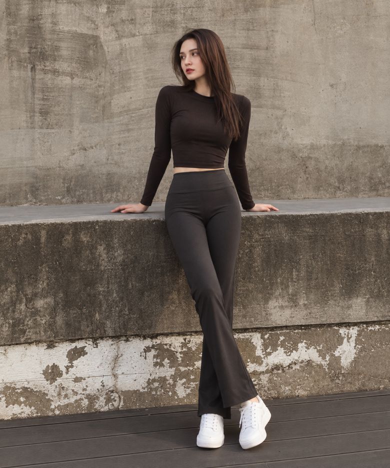 [2 PACK] 요가복 러닝복 운동복 메리엘 크롭 긴팔티