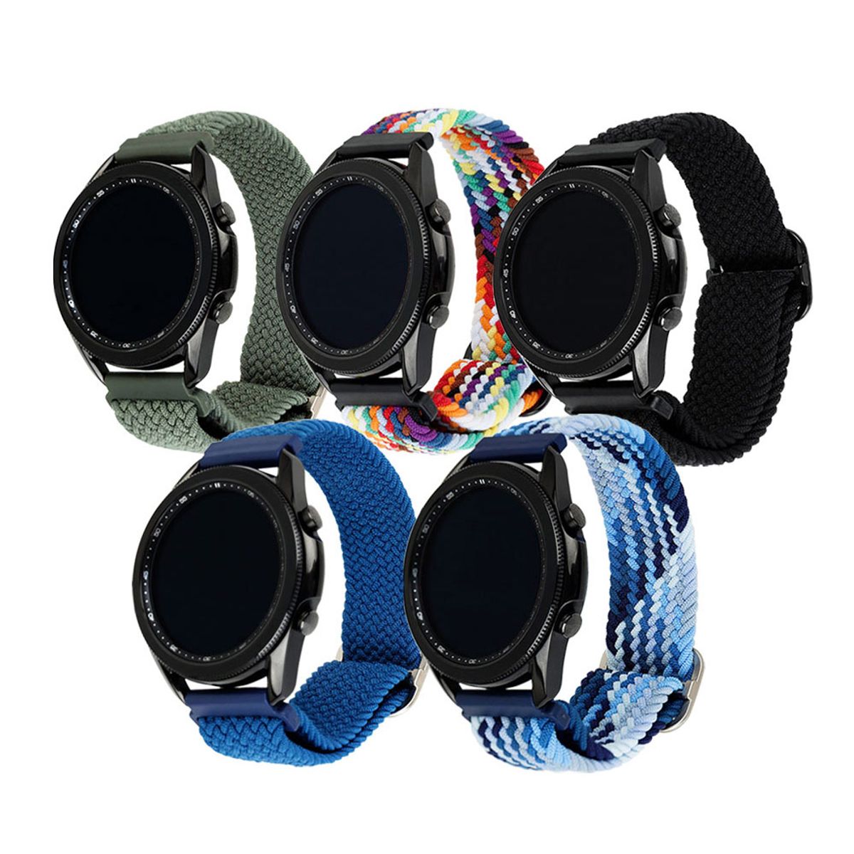 니바다(NIVADA) 퀵릴리즈 갤럭시워치 스트랩 5종 나일론 릴렉스 버클 밴드 6003 22mm(외경 45/46mm 호환가능) 갤럭시워치3 기어S3 프론티어 클래식