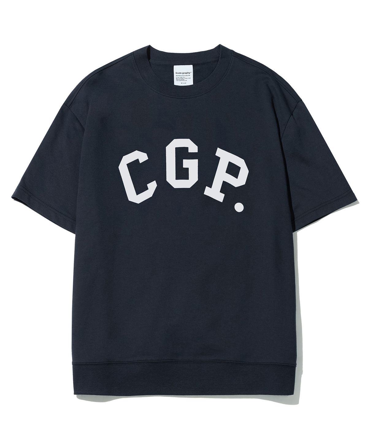 코드그라피(CGP) CGP 심플 로고 반팔 크루넥_네이비