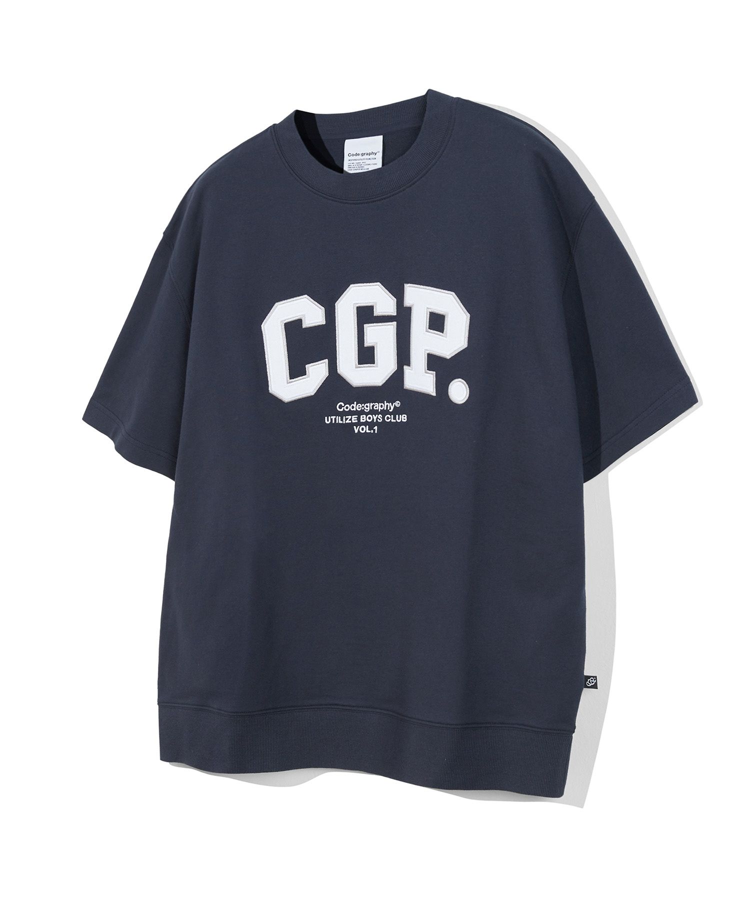 ★CODEGRAPHY★CGP Arch Logo Short Sleeve Crew Neck Setup★ CGP Arch Logo Short Sleeve Crew Neck Setup_Melange Gray