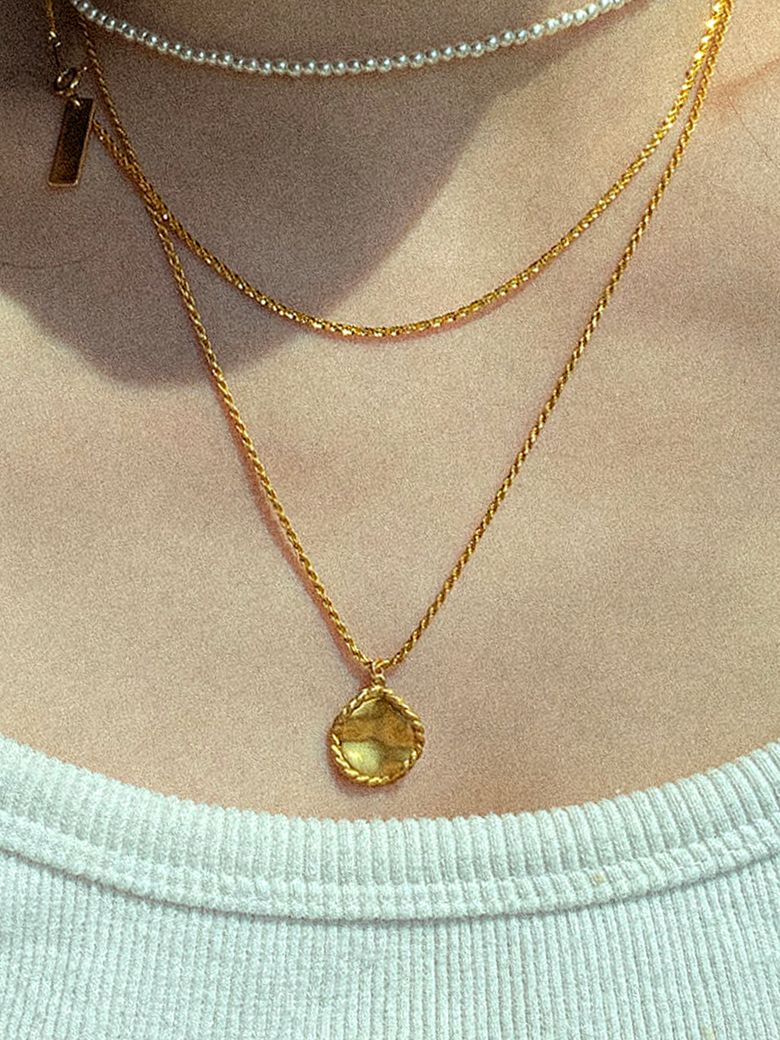 Rope twist chain necklace - GOLD [silver925]