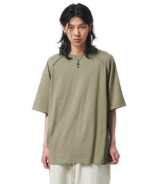 22SS07AT029 숄더 파이핑 레귤러 오버핏 반팔 (카키브라운)