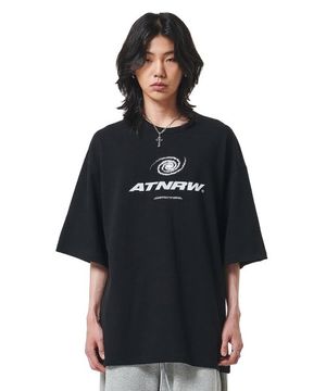 22SS07AT001 밀키웨이 갤럭시 프린트 오버핏 반팔티 (블랙)