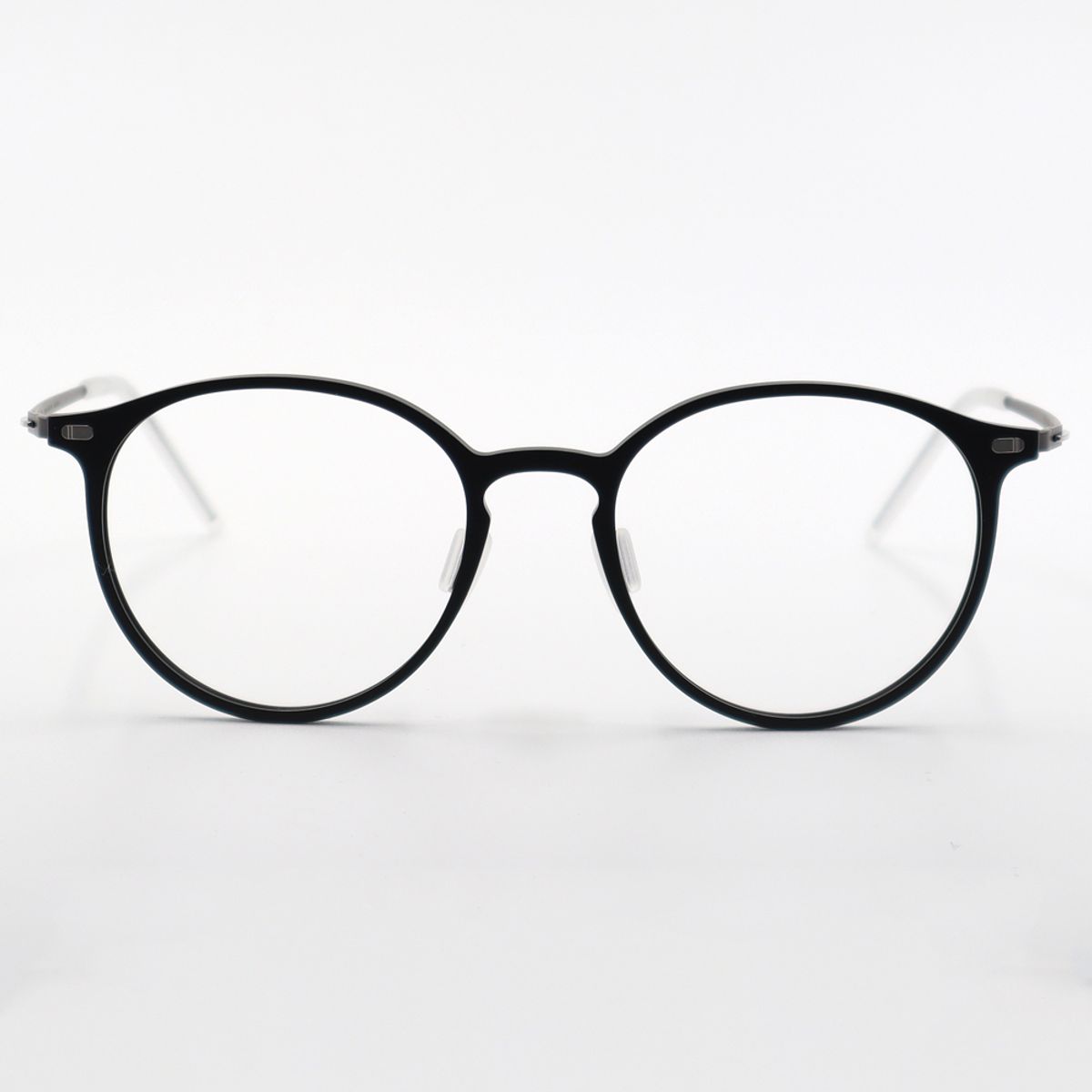 알로아이웨어(ALO EYEWEAR) [The air] AL5211 0910M 초경량 세미오버사이즈 라운드 블랙 안경테 블루라이트 차단 렌즈