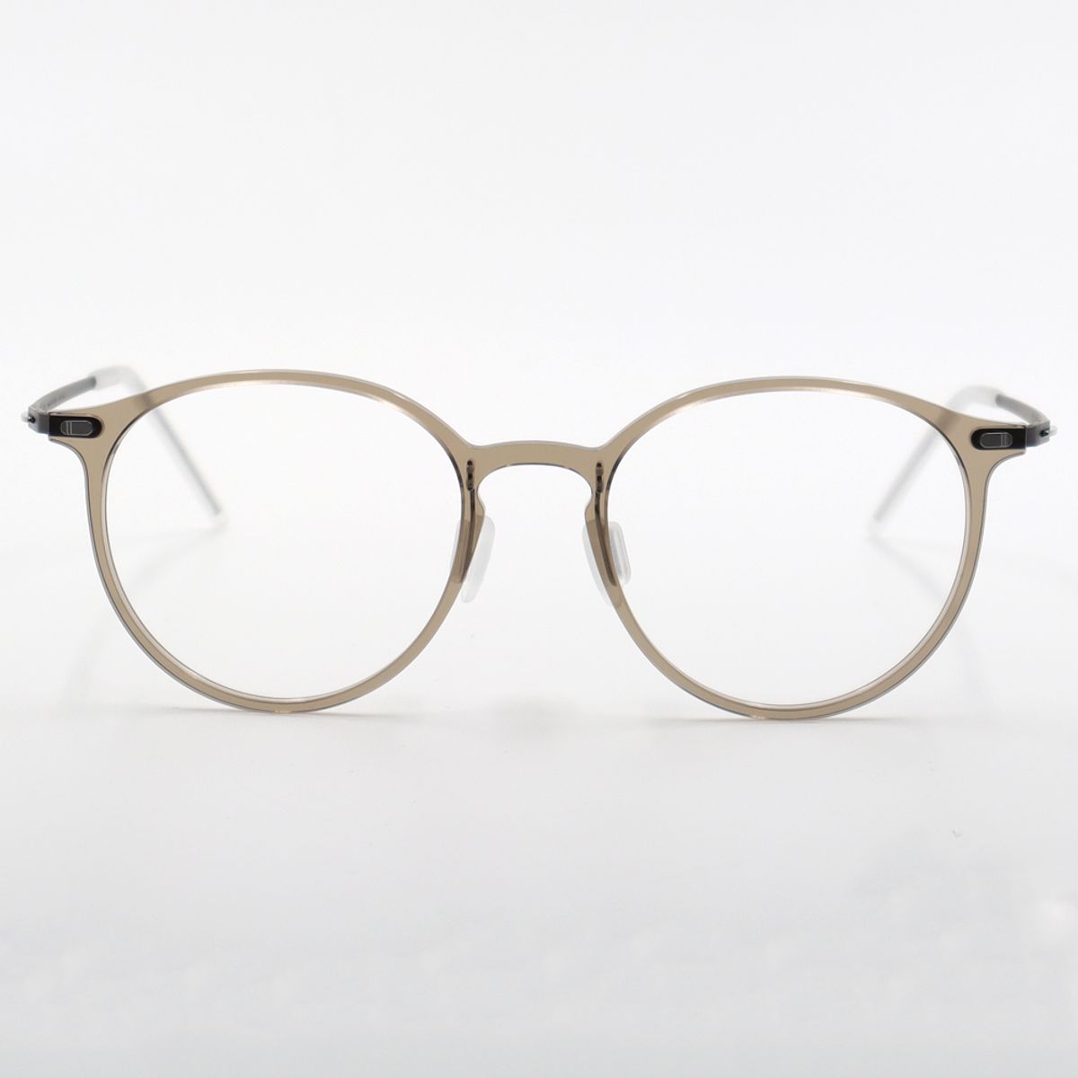 알로아이웨어(ALO EYEWEAR) [The air] AL5211 1010G 초경량 세미오버사이즈 라운드 투명카키 안경테 블루라이트 렌즈 선택