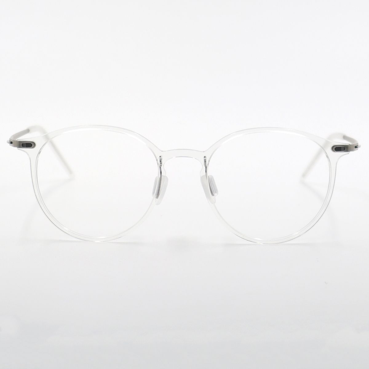 알로아이웨어(ALO EYEWEAR) [The air] AL5211 2011G 초경량 세미오버사이즈 라운드 투명클리어 안경테 블루라이트 렌즈 선택