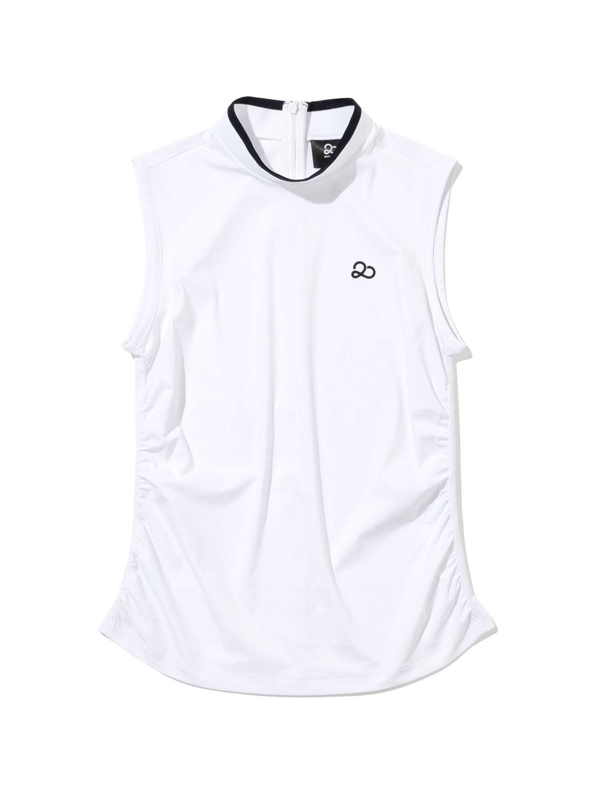 투에니스홀(20TH HOLE) 셔링 포인트 여성 슬리브리스 [WHITE]