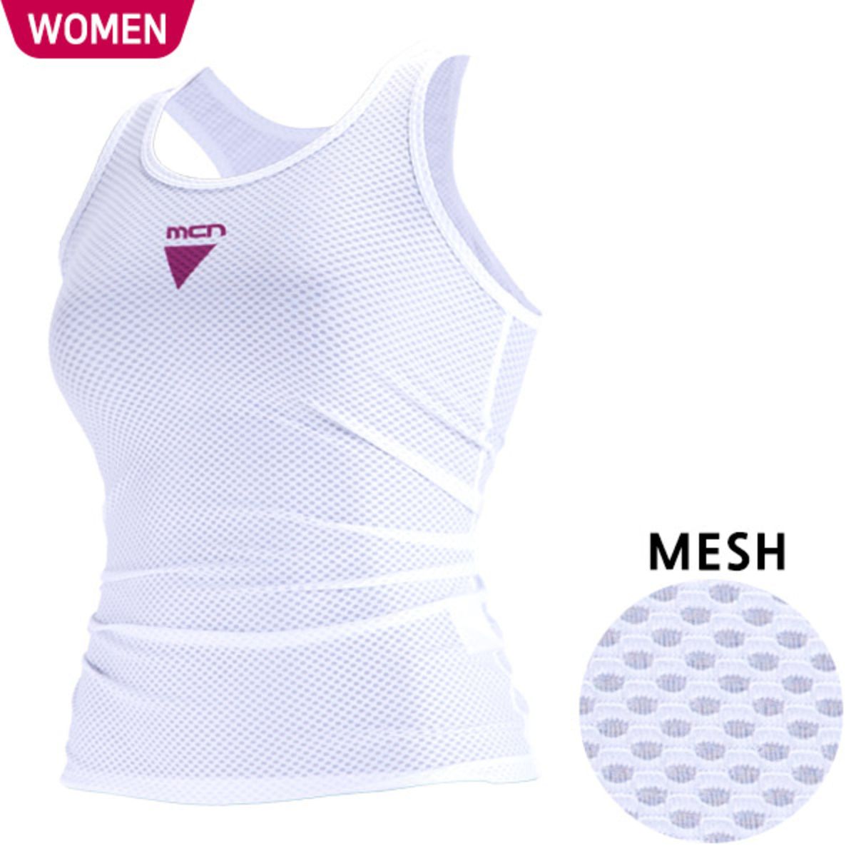 엠씨엔스포츠(MCNSPORTS) 여성용 파이프 K-MESH 민소매 이너웨어