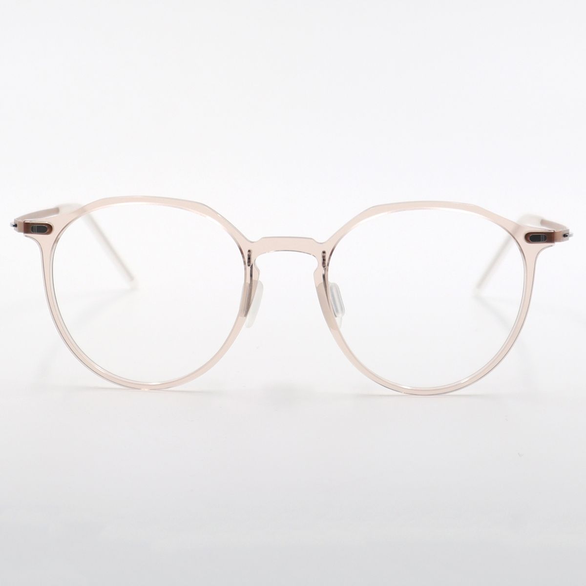 알로아이웨어(ALO EYEWEAR) [The air] AL5212 2114G 초경량 세미오버사이즈 크라운판토 피치/로즈골드 안경테 블루라이트 렌즈 선택
