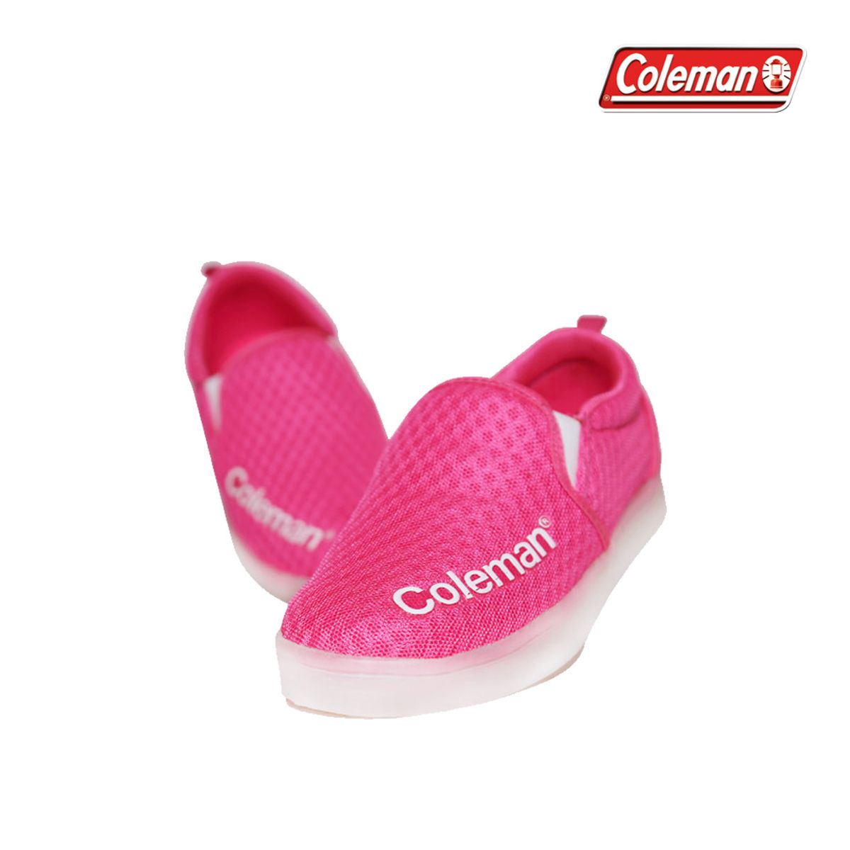 콜맨슈즈 키즈(COLEMAN SHOES KIDS) 네온 아동 메쉬슬립온 핑크