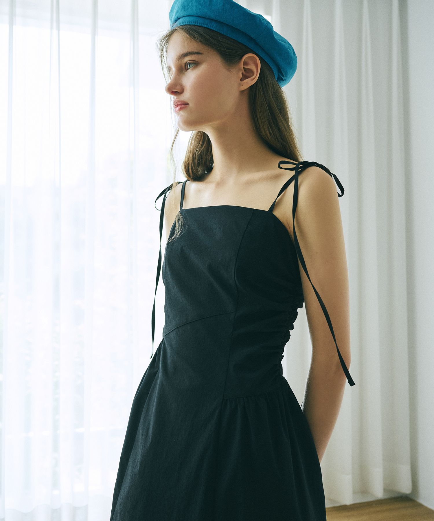 ワンピース ETMON Side Shirring Dress, Black MUSINSA | ETMON Slip Side Shirring Dress Black