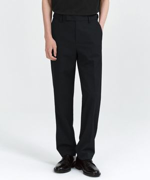 스트레이트 히든 밴딩 슬랙스 [블랙]