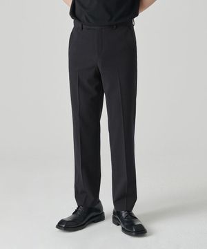 스트레이트 히든 밴딩 슬랙스 [다크 그레이]