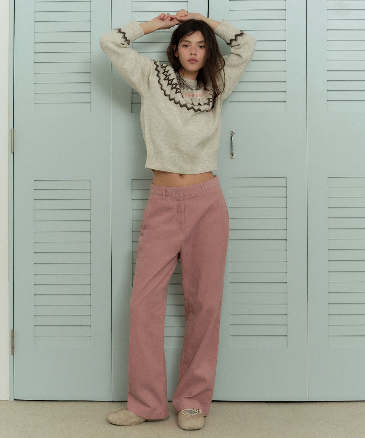무신사 스탠다드 우먼(MUSINSA STANDARD WOMAN) 우먼즈 와이드 코듀로이 팬츠 [핑크]