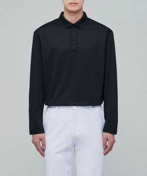 골프 에센셜 피케 폴로 롱슬리브 [블랙]