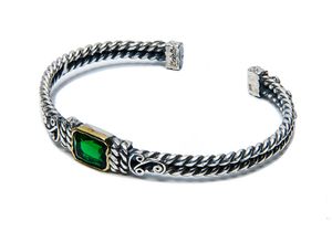 [Bs-360] 925실버 비취 원석 뱅글팔찌