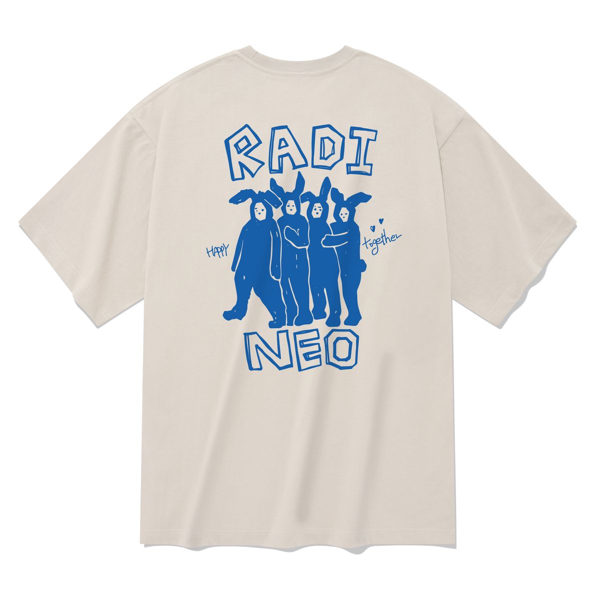 라디네오(RADINEO) 해피투게더 반팔 티셔츠 베이지