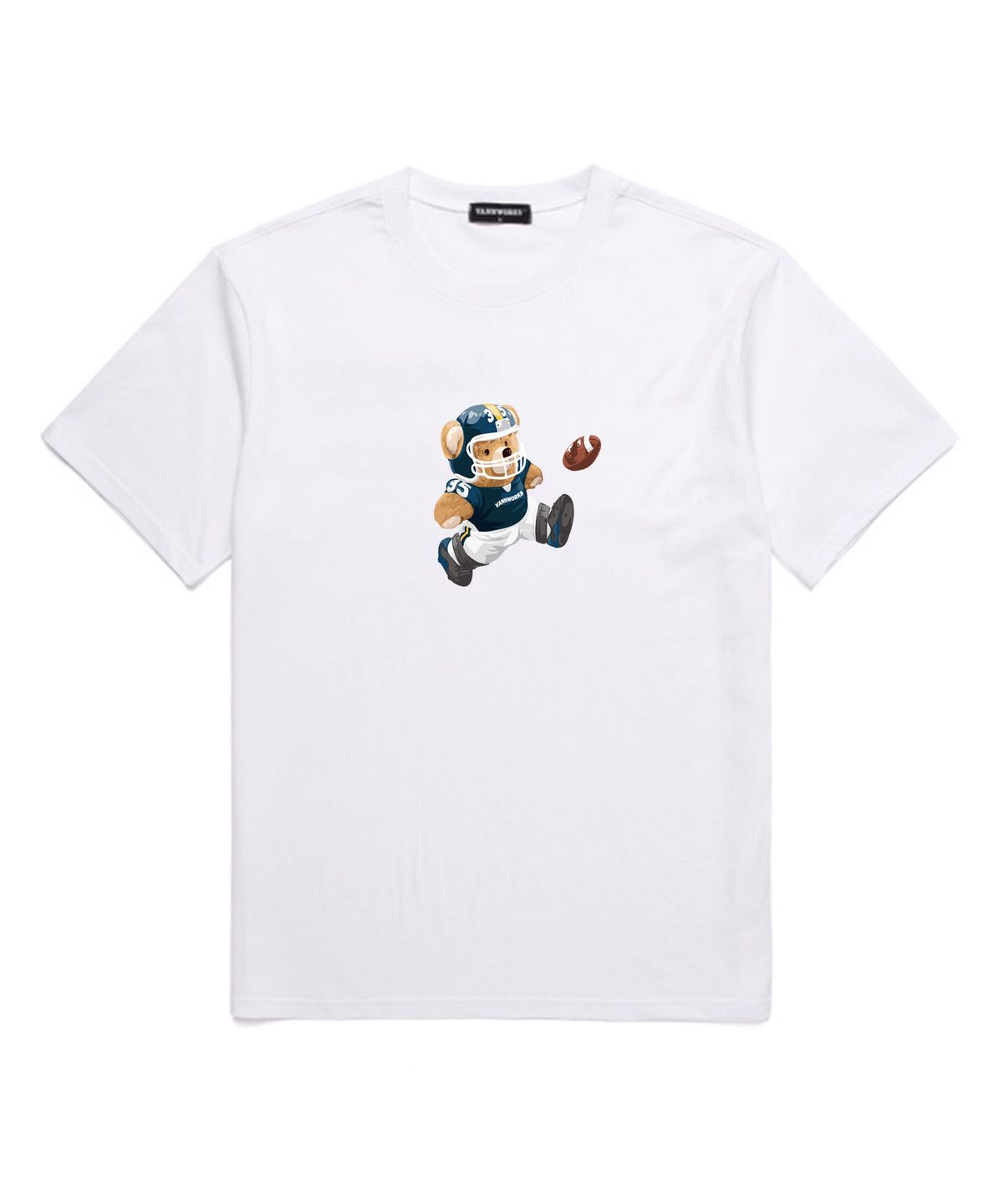 밴웍스(VANNWORKS) RUGBY BEAR 오버핏 반팔 티셔츠(VNDTS233) 화이트