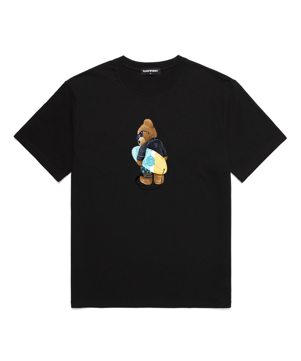 밴웍스(VANNWORKS) SURF BOARD BEAR NO.2  오버핏 반팔 티셔츠 (VNDTS234) 블랙