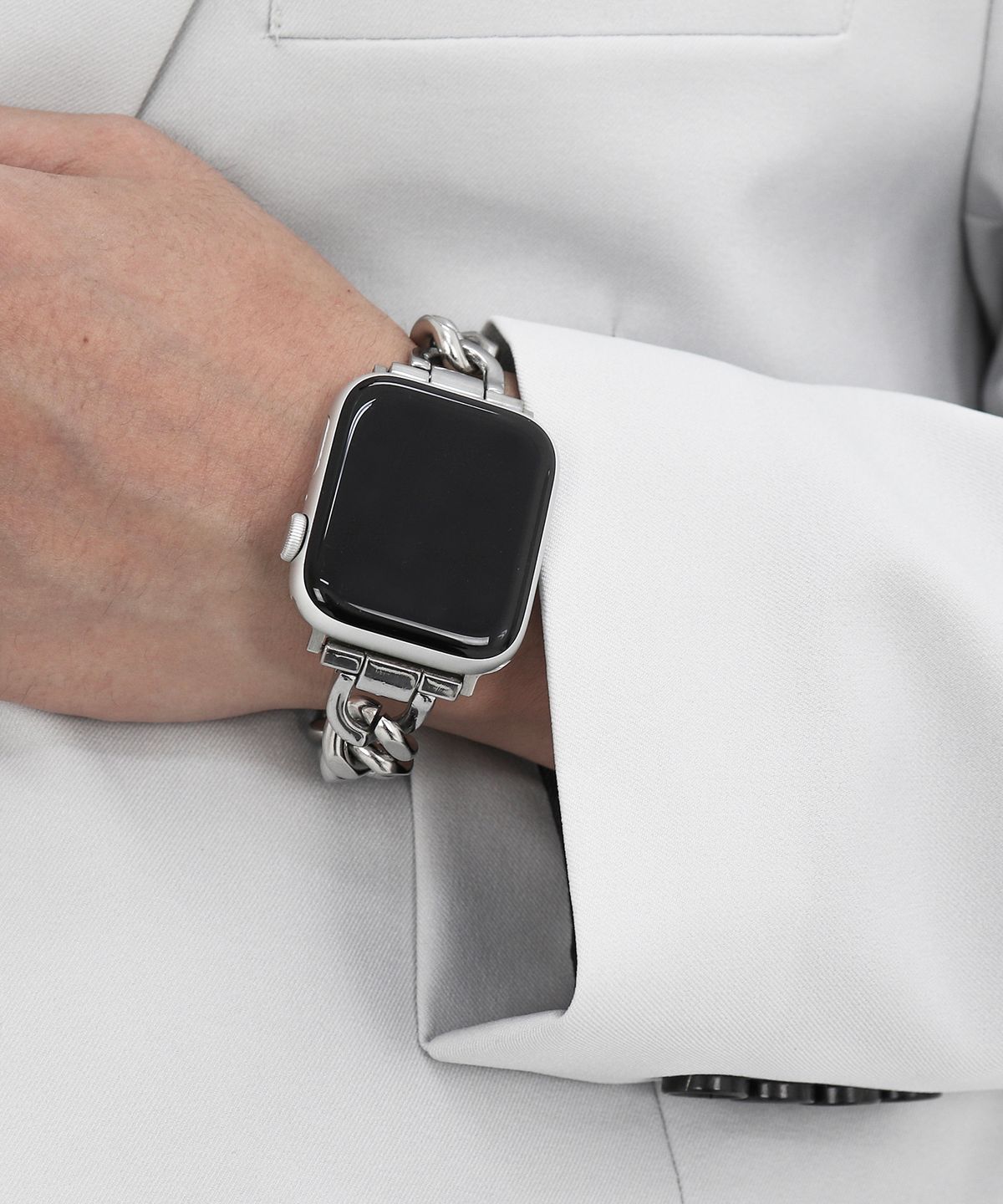 베이스클레프(BASSCLEF) 워치 스트랩 체인 써지컬스틸 버클잠금 CLEF CHAIN WATCH STRAP