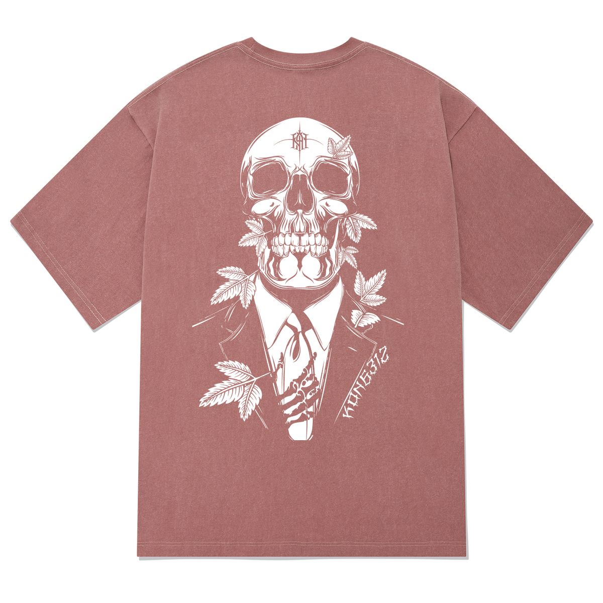 칸6312(KAN6312) KTPP0090 스컬슈트 피그먼트 반팔티셔츠 - 핑크
