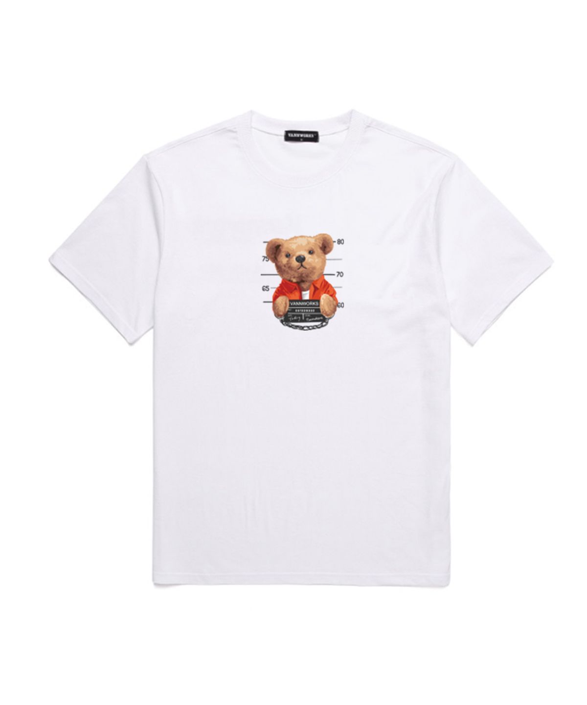 밴웍스(VANNWORKS) TSUNDERE BEAR 오버핏 반팔 티셔츠 (VNDTS239) 화이트
