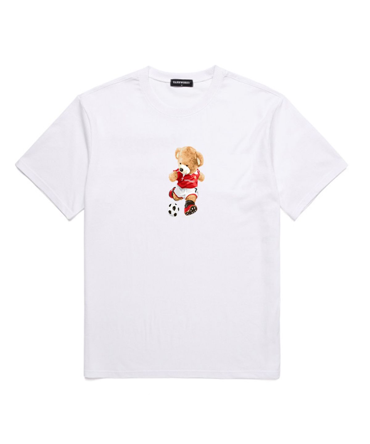 밴웍스(VANNWORKS) SOCCER BEAR 오버핏 반팔 티셔츠 (VNDTS240) 화이트