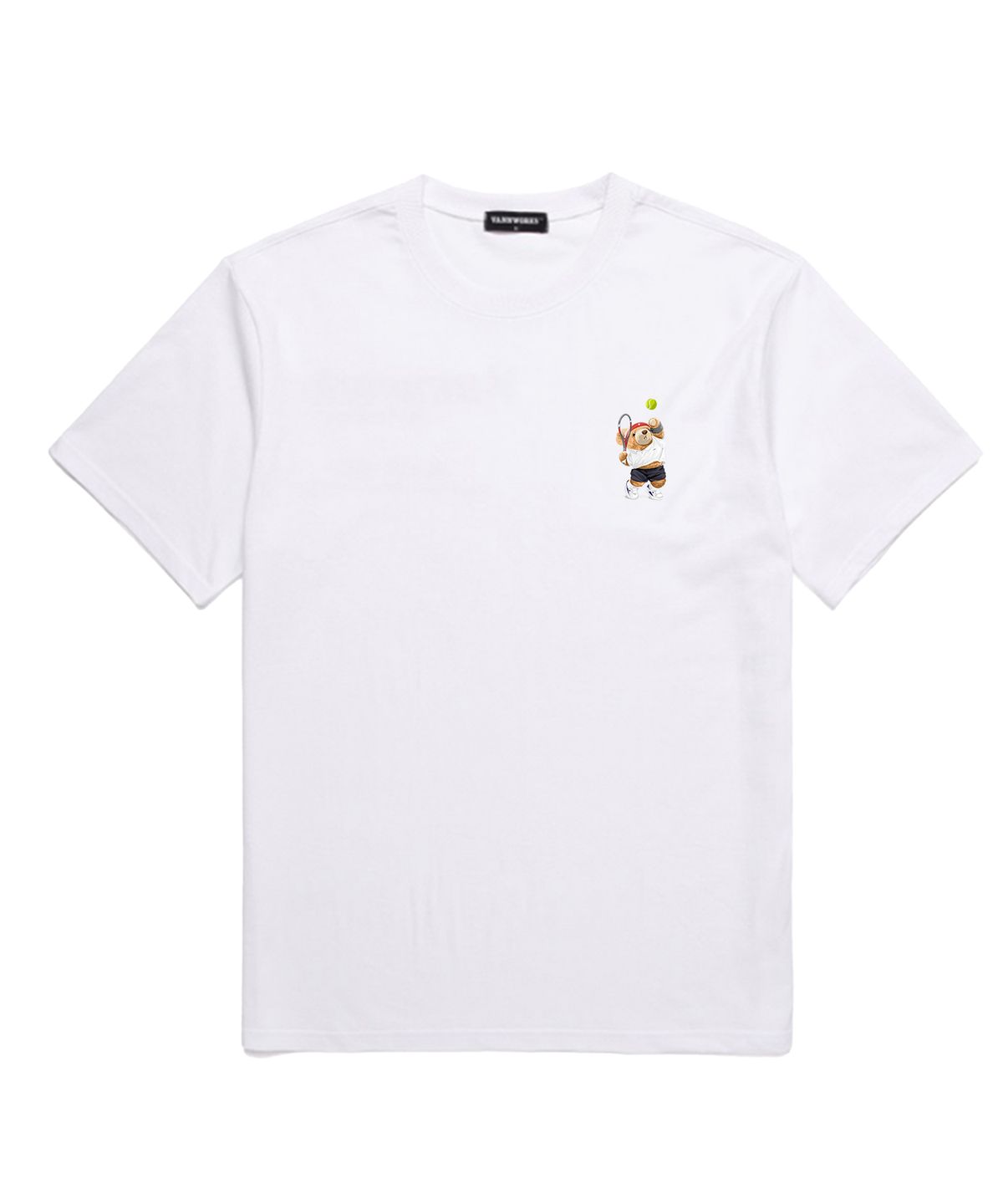 밴웍스(VANNWORKS) TENNIS BEAR 오버핏 반팔 티셔츠 (VNDTS241) 화이트