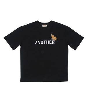 로고 레터링 티셔츠 블랙