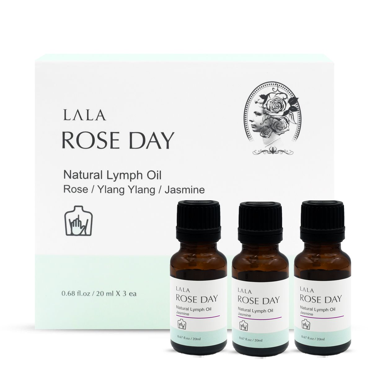 라라 로즈데이(LALA ROSEDAY) 림프순환 아로마  마사지오일 20ml 3개세트