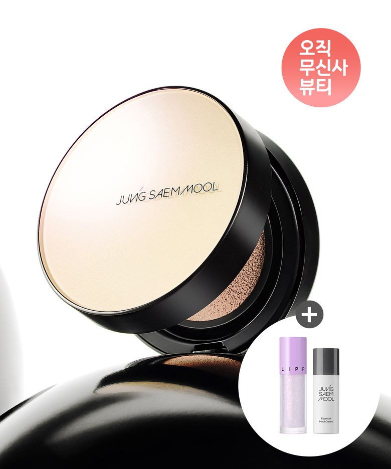 에센셜 스킨 누더 쿠션 (리필포함)(글리터링 립 토퍼 #라벤더슈가 + 물크림 8ml 증정)