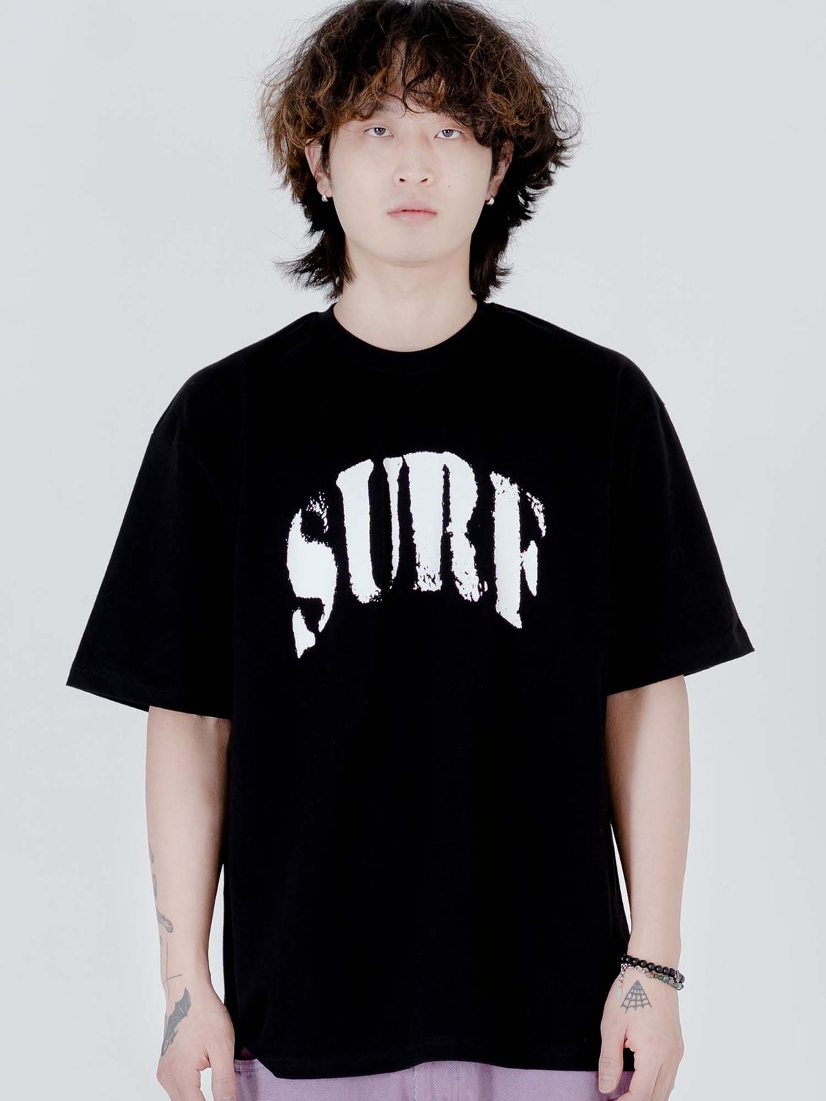 서프앤터프(SURFNTURF) ARCH LOGO TEE BLACK