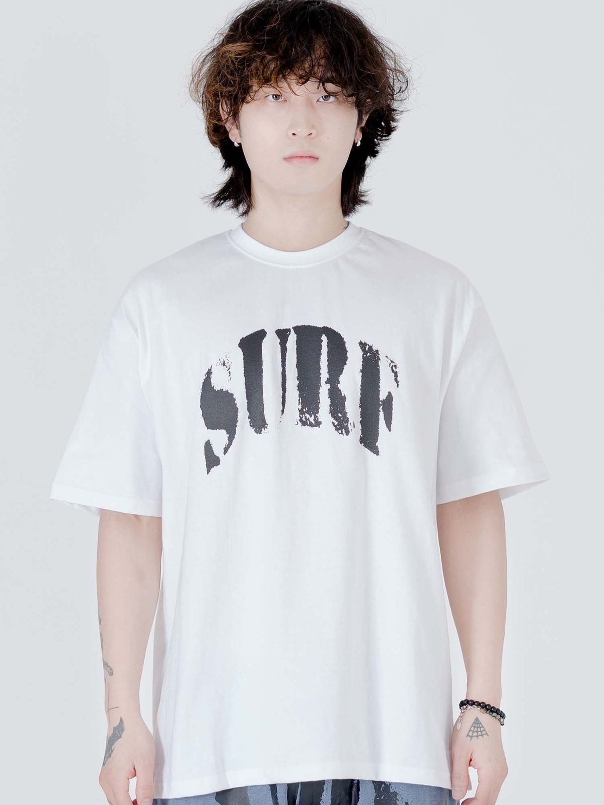 서프앤터프(SURFNTURF) ARCH LOGO TEE WHITE