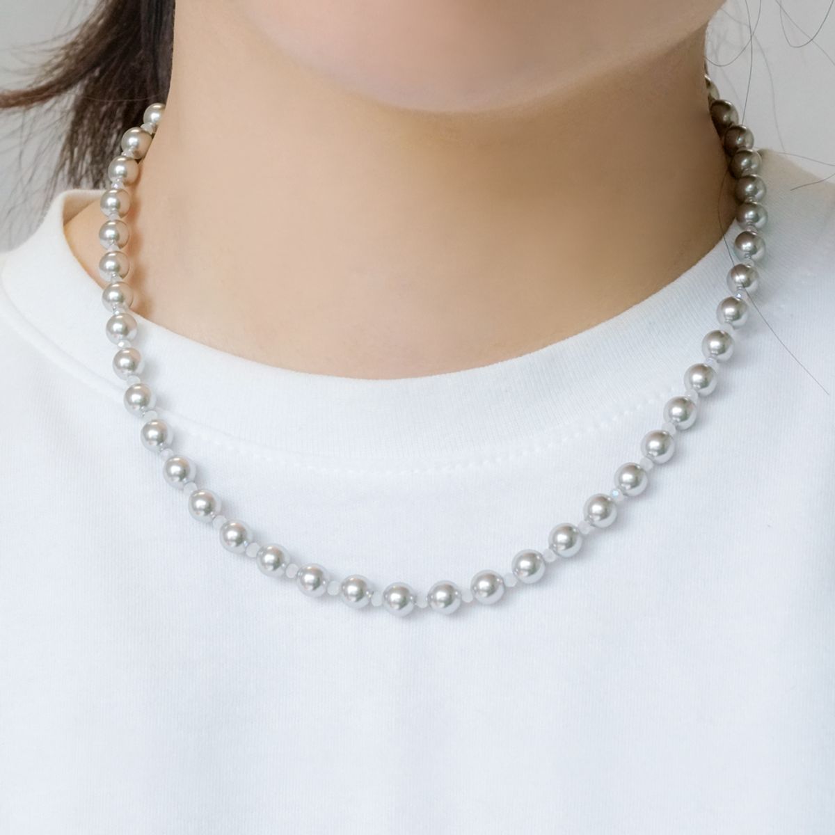 포스트루드(POSTLUDE) [SILVER] 6SW PEARL BEADS N (GRAY)