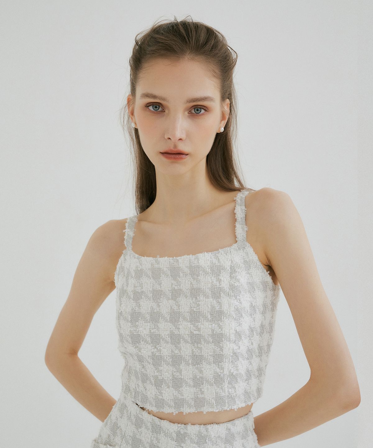 멀리온(MULLION) TWEED BUSTIER TOP