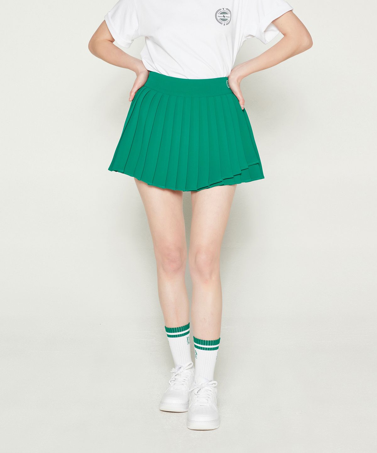 데이브앤데이즈(DAVE&DAZE) PLEATS SKIRT (GREEN)