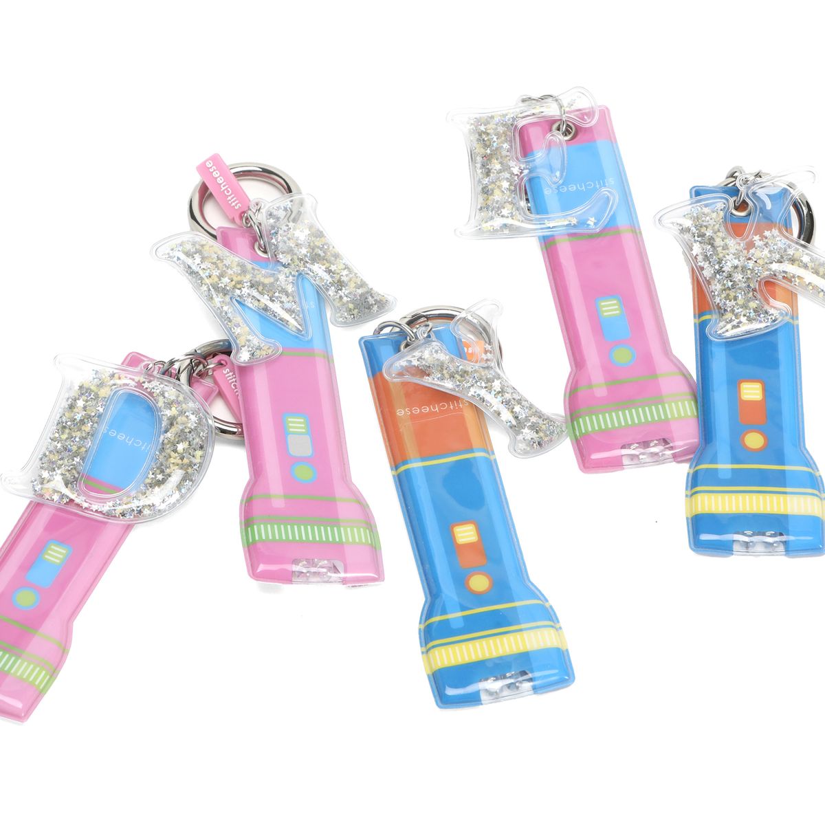 스티치즈(STITCHEESE) 글로우 알파벳 참 (후레쉬 키링)