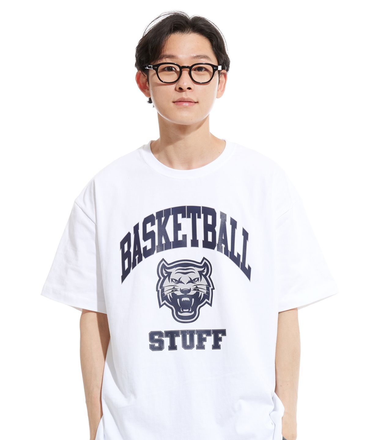 스터프(STUFF) 조지타운 타이거 헤비 반팔티 화이트