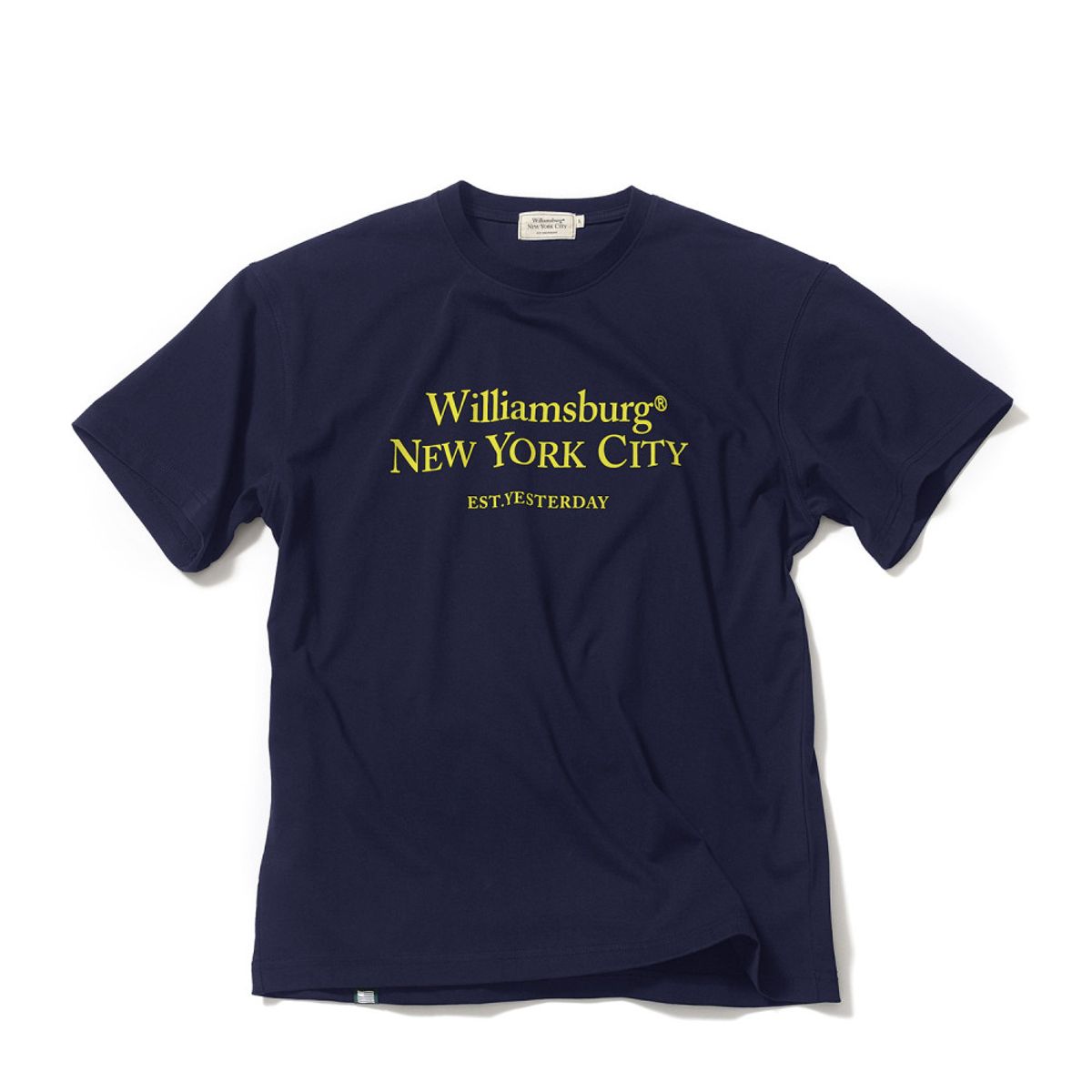윌리엄스버그 뉴욕시티(WILLIAMSBURG NEWYORK CITY) Classic Color Logo Round T_Navy Yellow