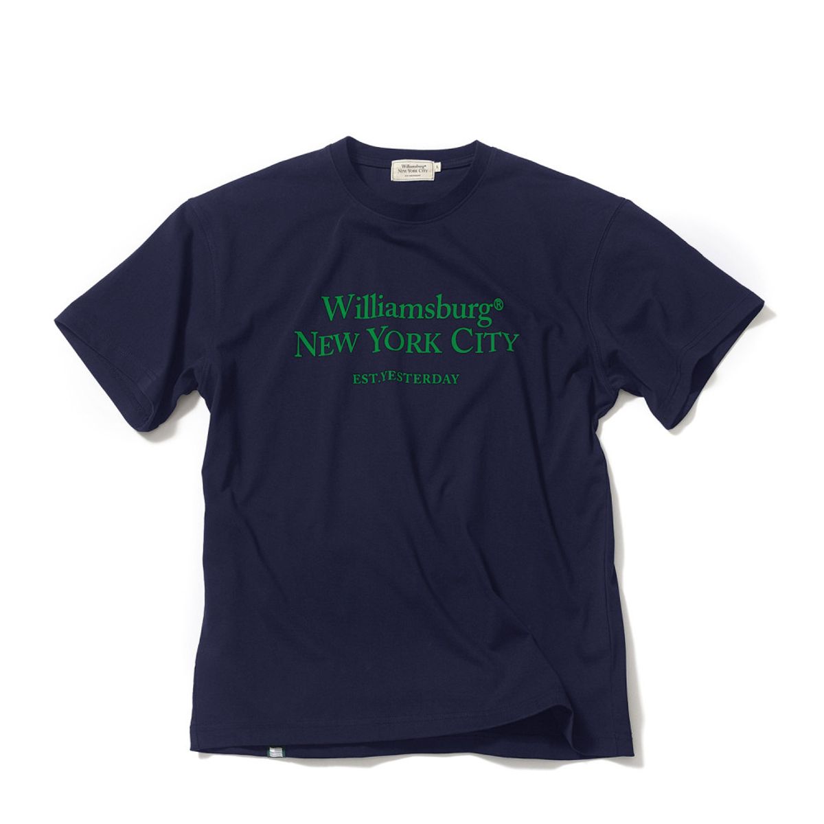 윌리엄스버그 뉴욕시티(WILLIAMSBURG NEWYORK CITY) Classic Color Logo Round T_Navy Green