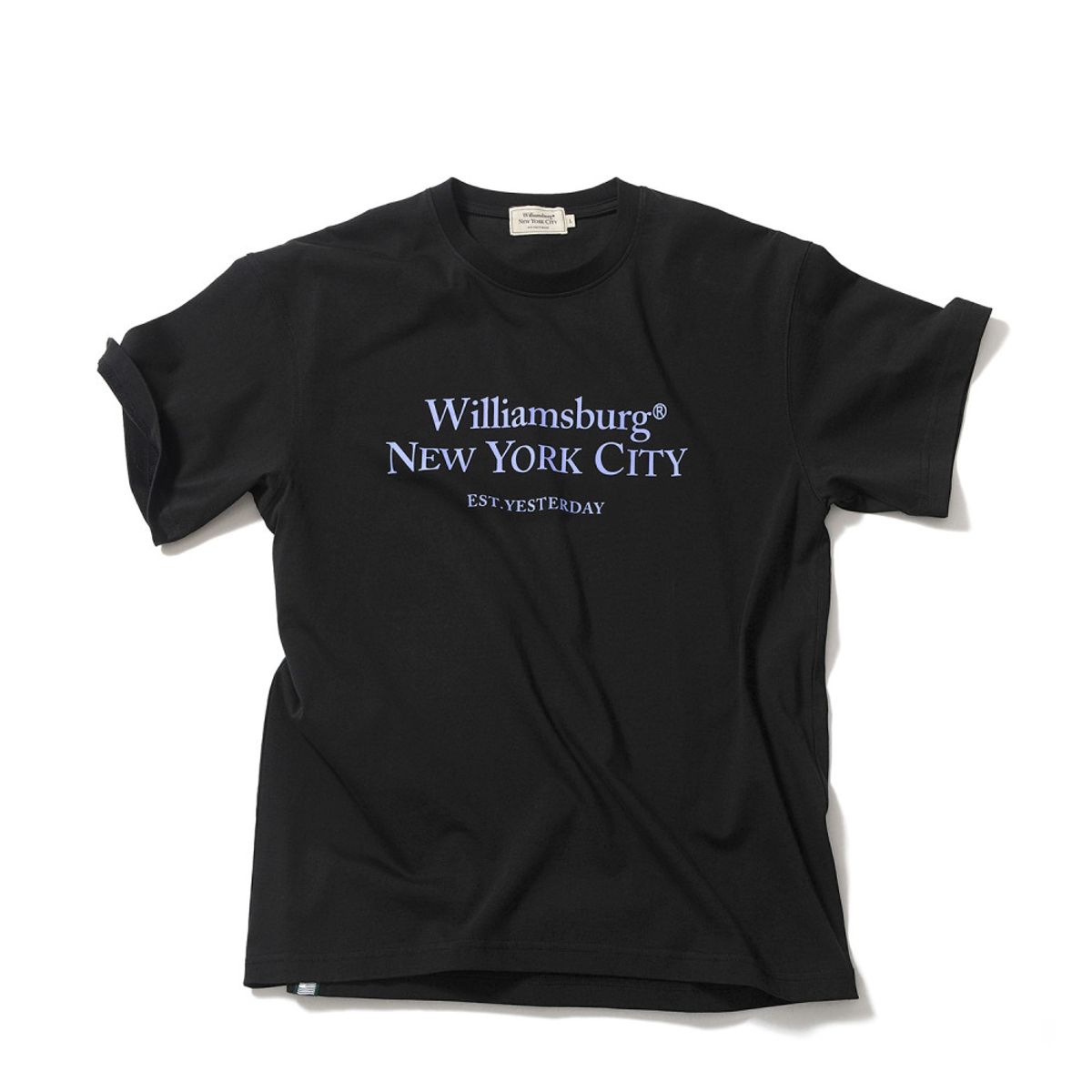 윌리엄스버그 뉴욕시티(WILLIAMSBURG NEWYORK CITY) Classic Color Logo Round T_Black Blue