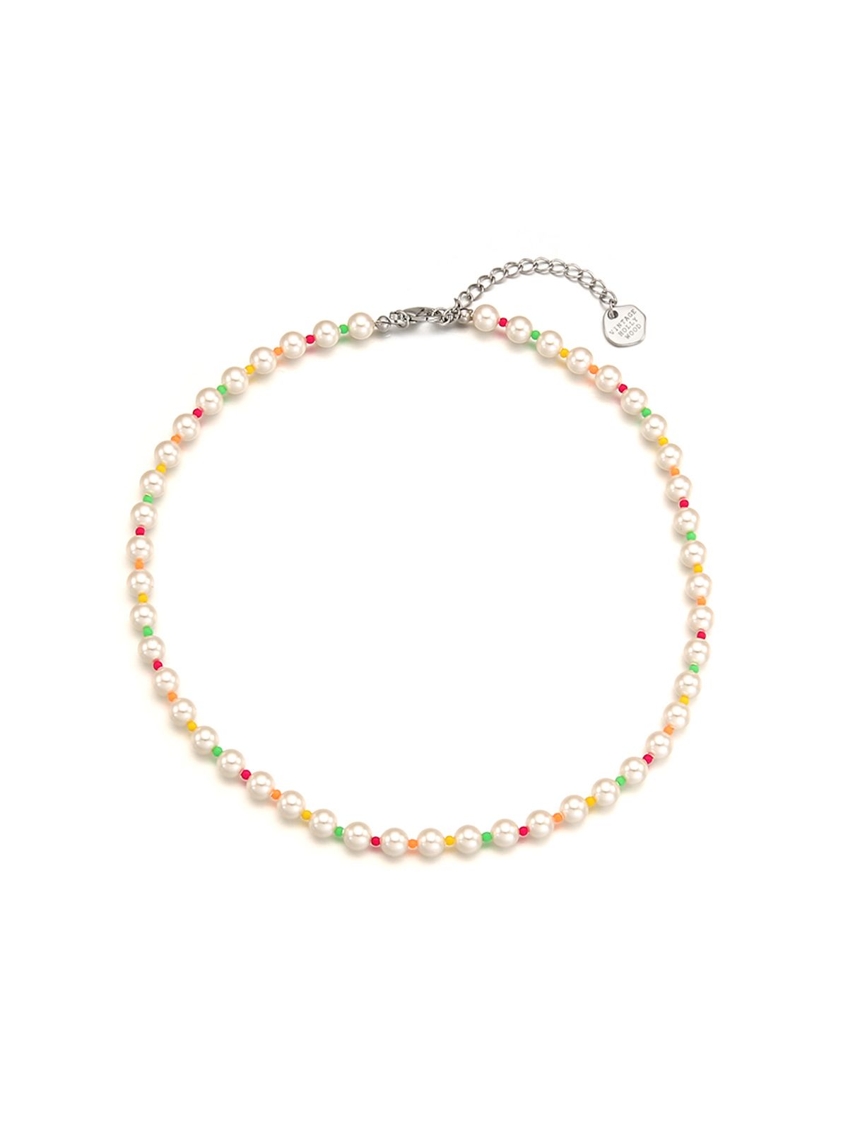 빈티지헐리우드(VINTAGE HOLLYWOOD) Pop Color Beads n Pearl Necklace_VH2279NE122M