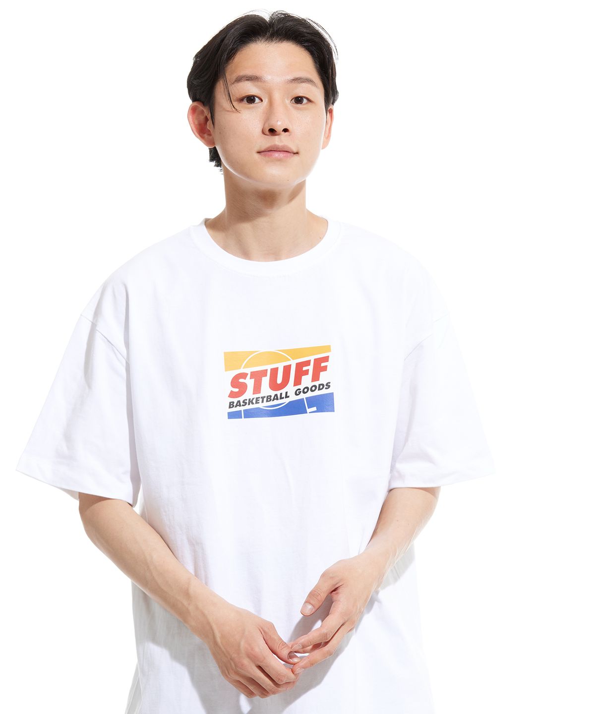스터프(STUFF) 코트굿즈 헤비 반팔티 화이트
