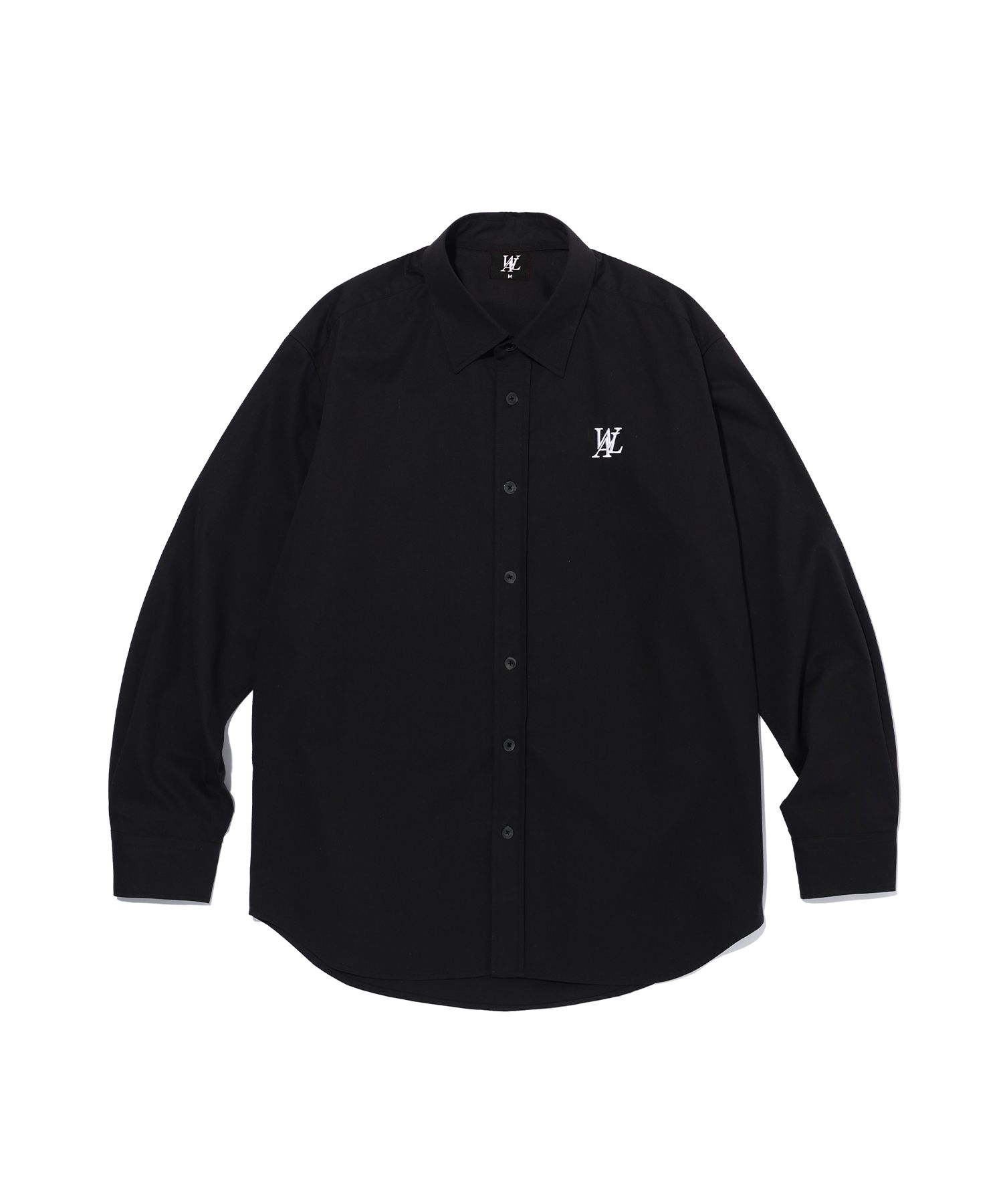 [WOOALONG]Unisex★Signature essential shirt MUSINSA | WOOALONG Signature essential shirt - BLACK