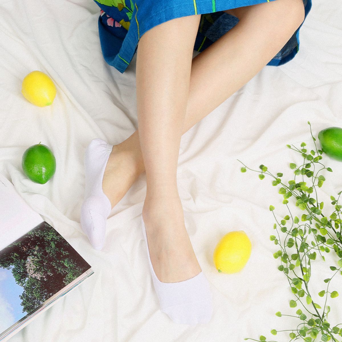 삭스에이(SOCKSA) [10PACK] 베이직 200N 컬러무지 더블밴드 리얼 페이크삭스 덧신