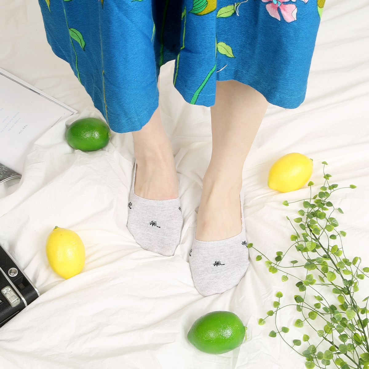 삭스에이(SOCKSA) [10PACK] U715 베이직 200N 패턴 더블밴드 리얼 페이크삭스 덧신