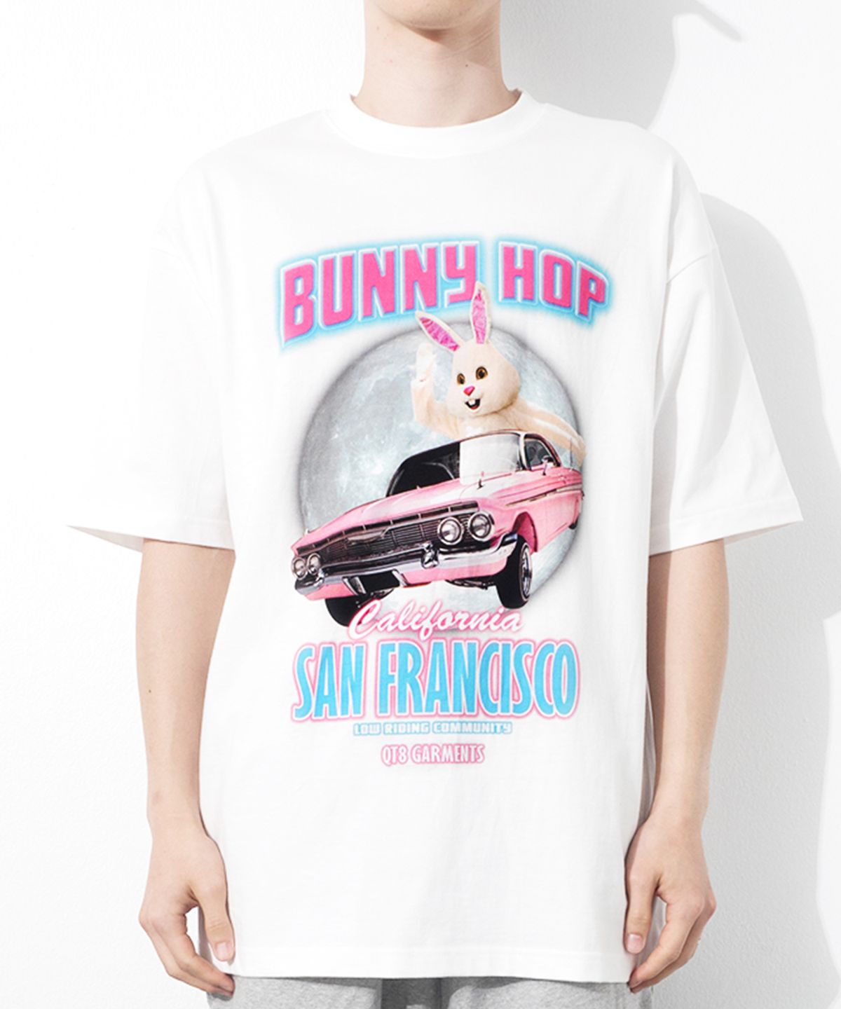 큐티에잇 가먼츠(QT8 GARMENTS) RG Bunny Hop Tee (Ivory)