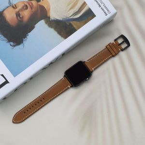 VRA247-LBR 애플워치스트랩 스티치 오일피 프리미엄 가죽밴드 7 6 5 4 3 2 1 SE 세대 38 40 41 42 44 45mm